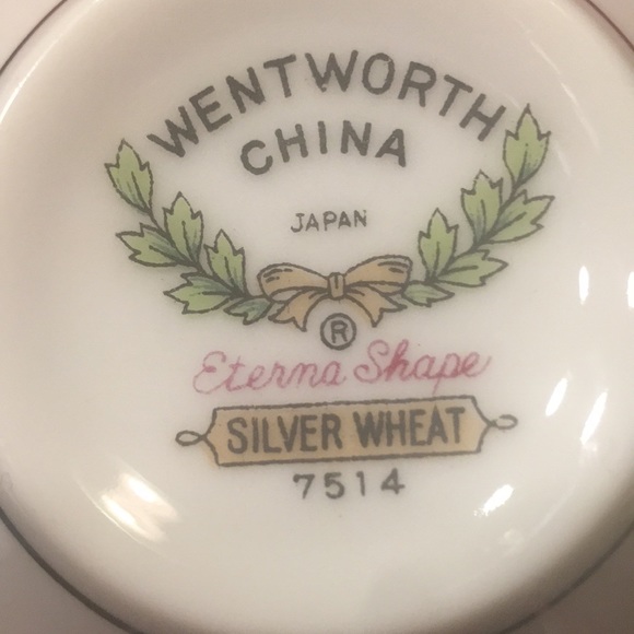 Vtg Wentworth China, Eterna Shape Silver Wheat Cup - Picture 5 of 6